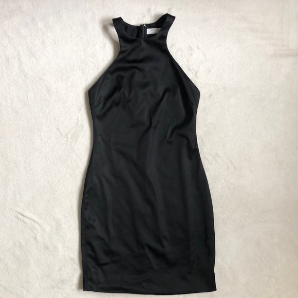 Babaton Dresses & Skirts - Aritzia Babaton Little Black Mini Dress High Neck Bodycon